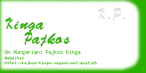 kinga pajkos business card